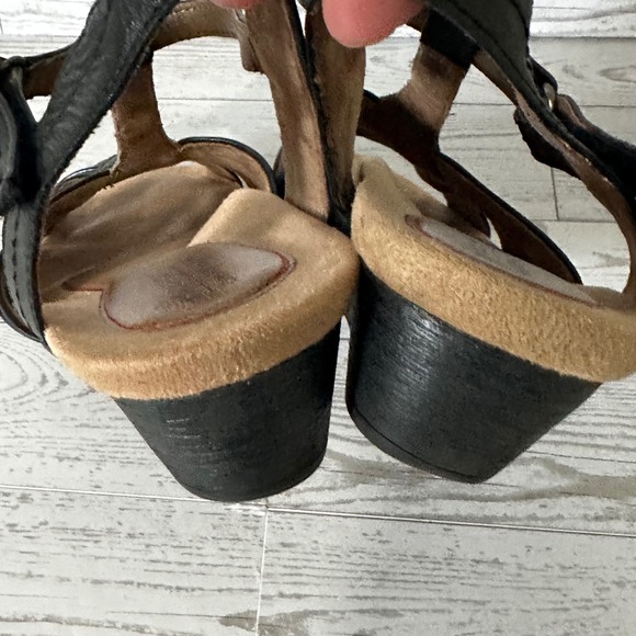 Rockport Cobb Hill Collection Womens Black Leather T Strap Sandals Size 10 - Picture 3 of 8